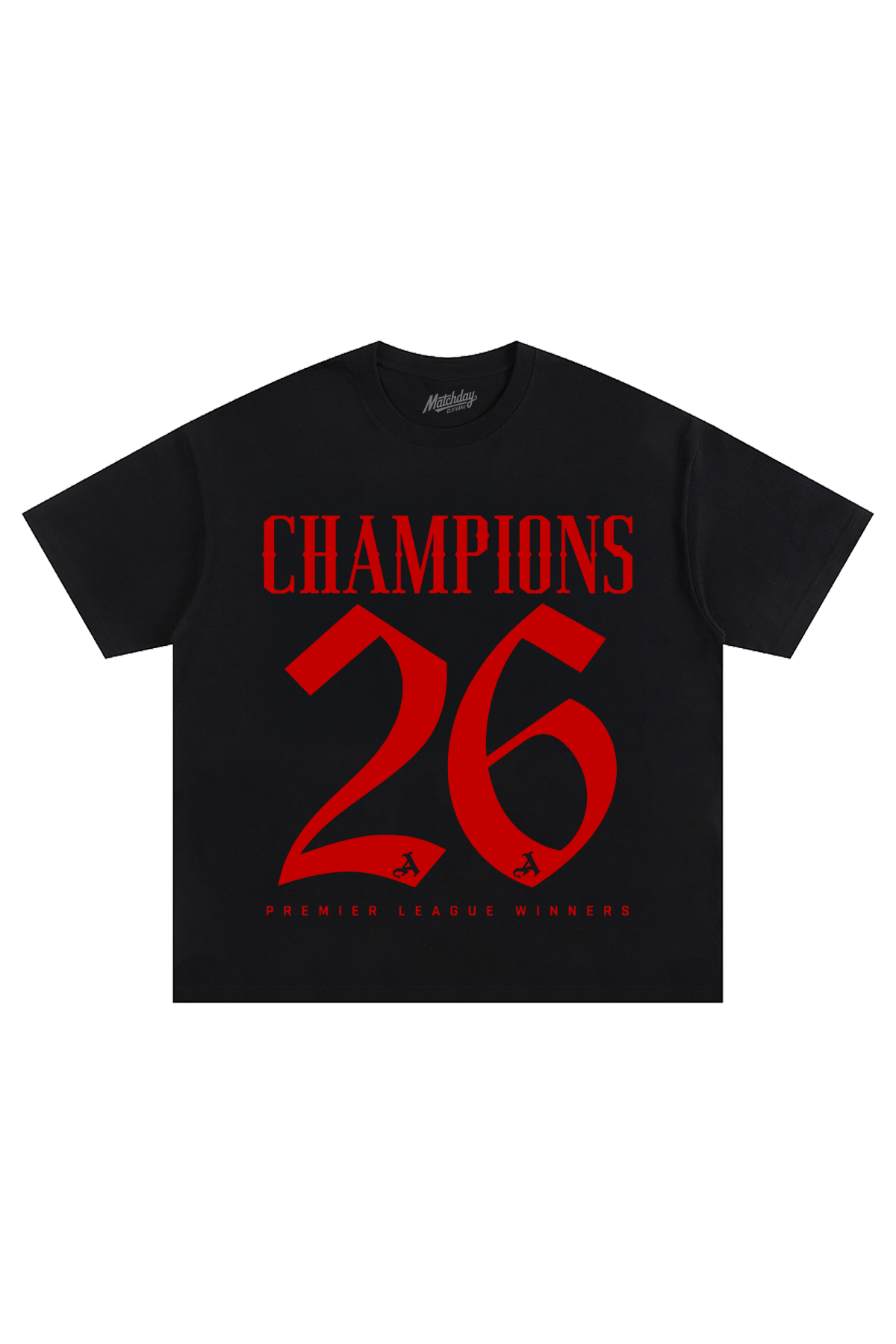 Champions 26 Premier League Winners T-Shirt - Black