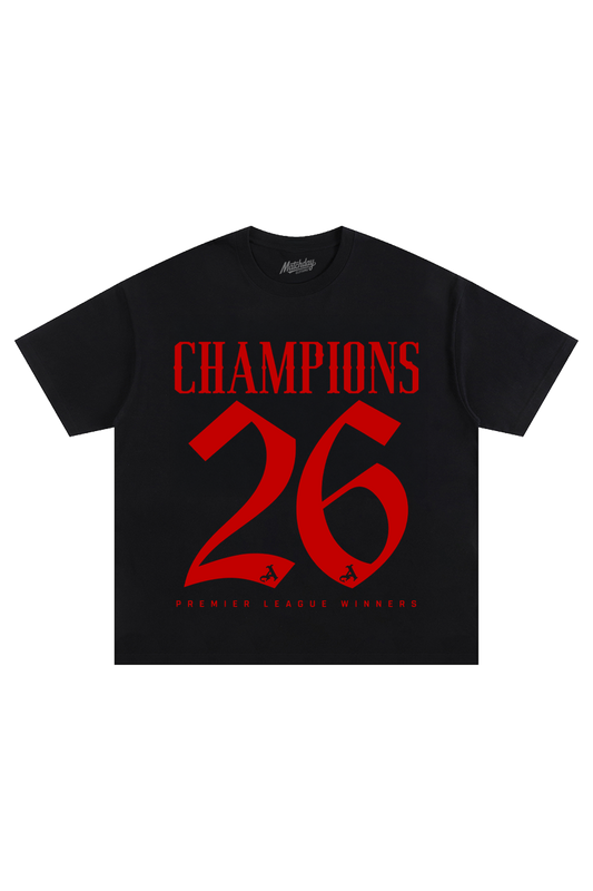 Champions 26 Premier League Winners T-Shirt - Black