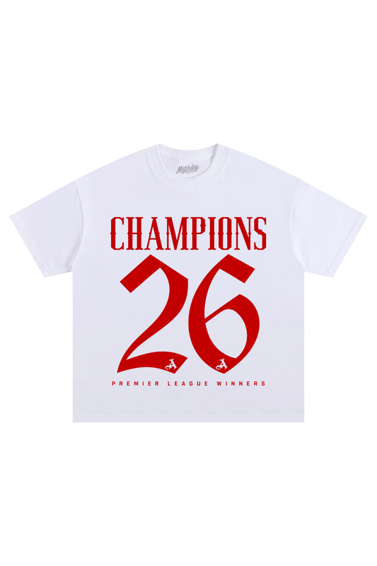 Champions 26 Premier League Winners T-Shirt - White