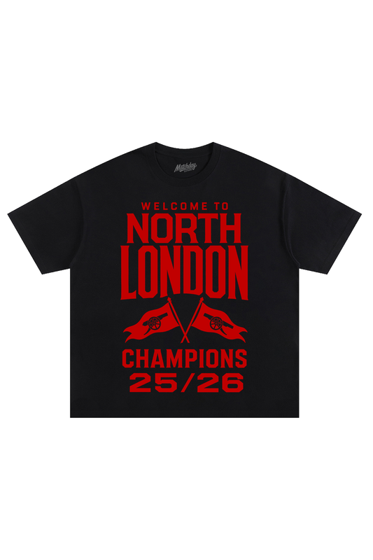 Welcome to North London Champions T-Shirt - Black